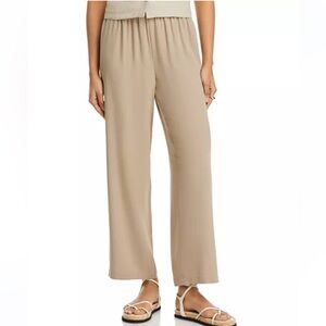 NWT Eileen Fisher Silk Georgette Crepe Straight Pant